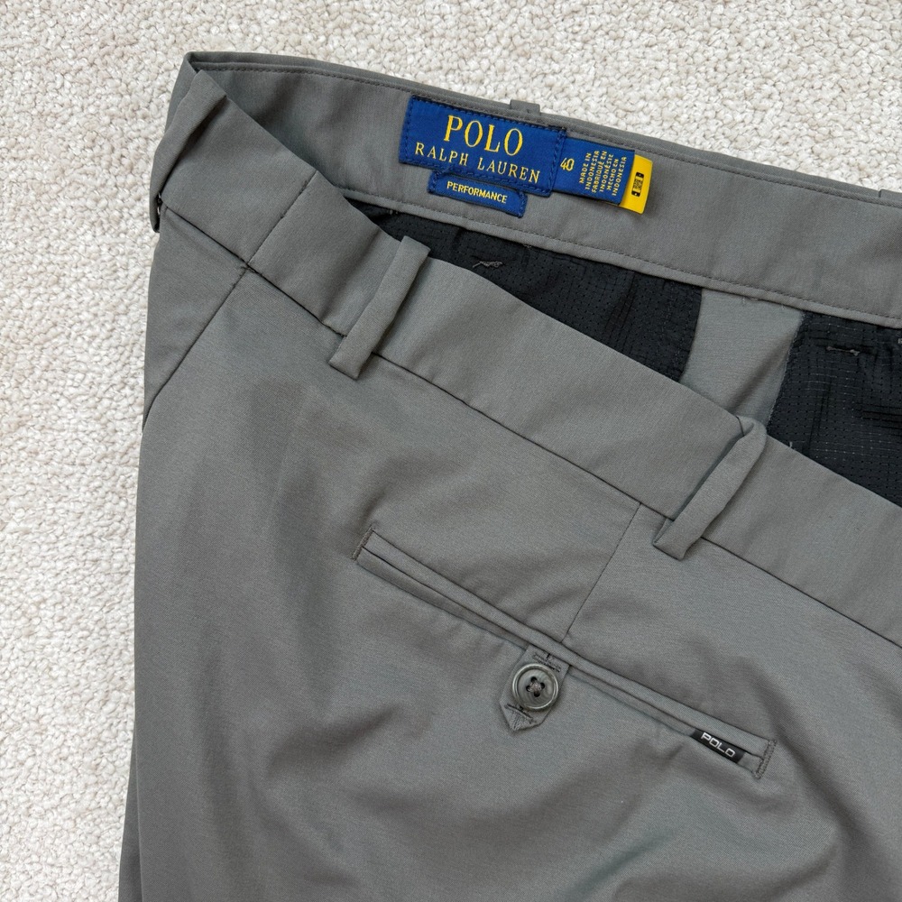 Polo Ralph Lauren Mens 40 Shorts Gray Performance Golf Flat Front
